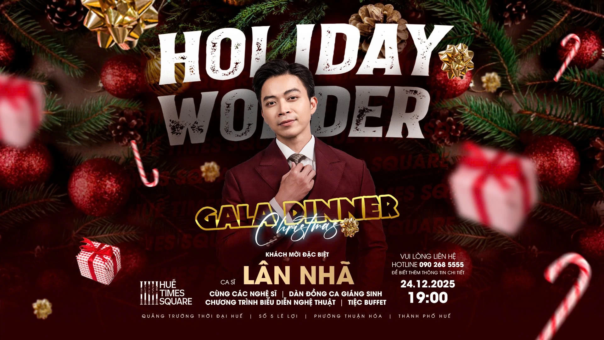 CA SĨ LÂN NHÃ GÓP MẶT TRONG ĐÊM GIÁNG SINH HUẾ TIMES SQUARE 2025